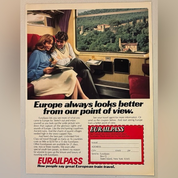 Eurailpass 1982 Advertisement (Life Magazine) - Picture 1 of 1